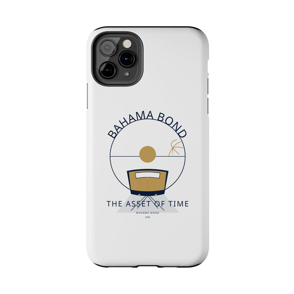 Bahama Bond Tough Phone Case — "The Asset of Time" Minimal Coastal Phone Cover