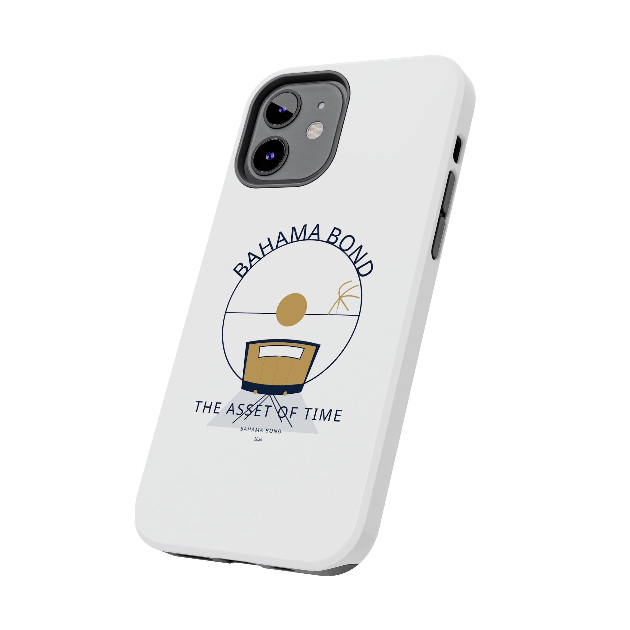 Bahama Bond Tough Phone Case — "The Asset of Time" Minimal Coastal Phone Cover