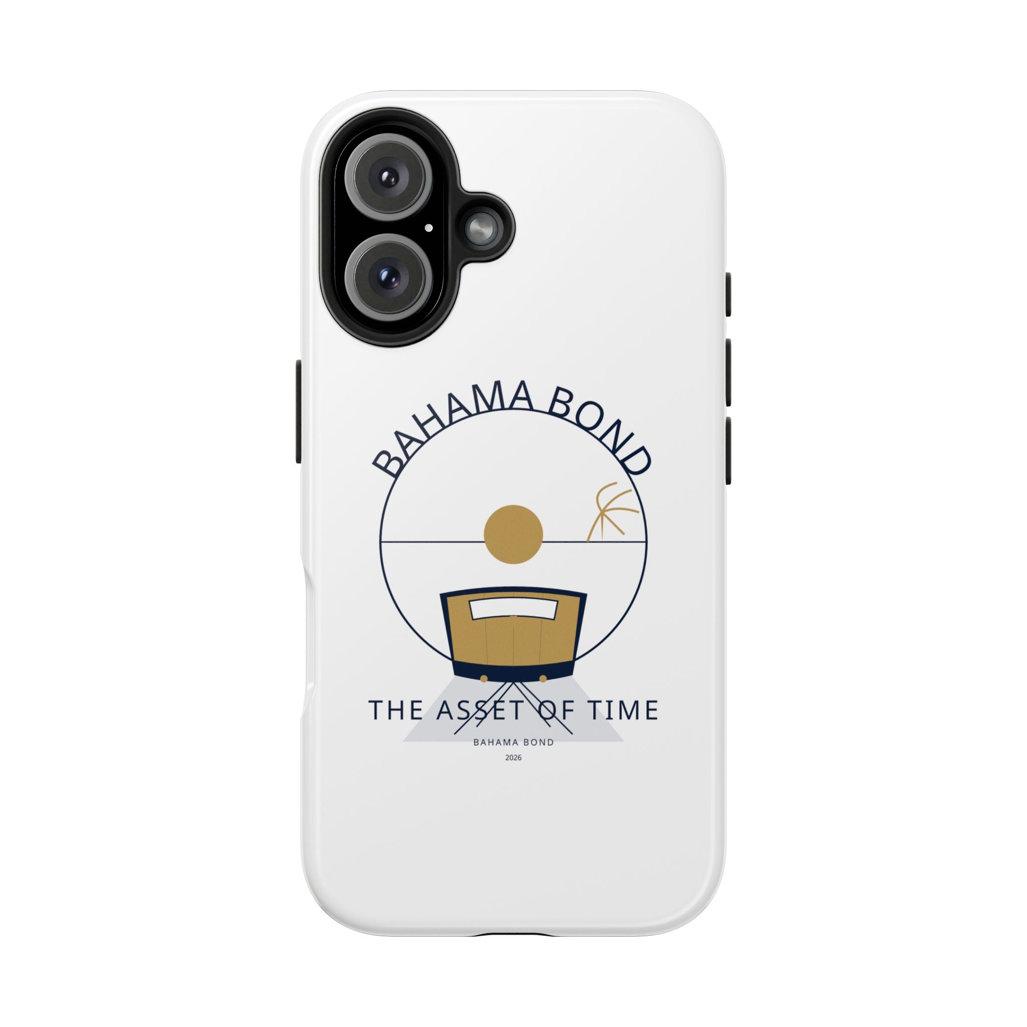 Bahama Bond Tough Phone Case — "The Asset of Time" Minimal Coastal Phone Cover