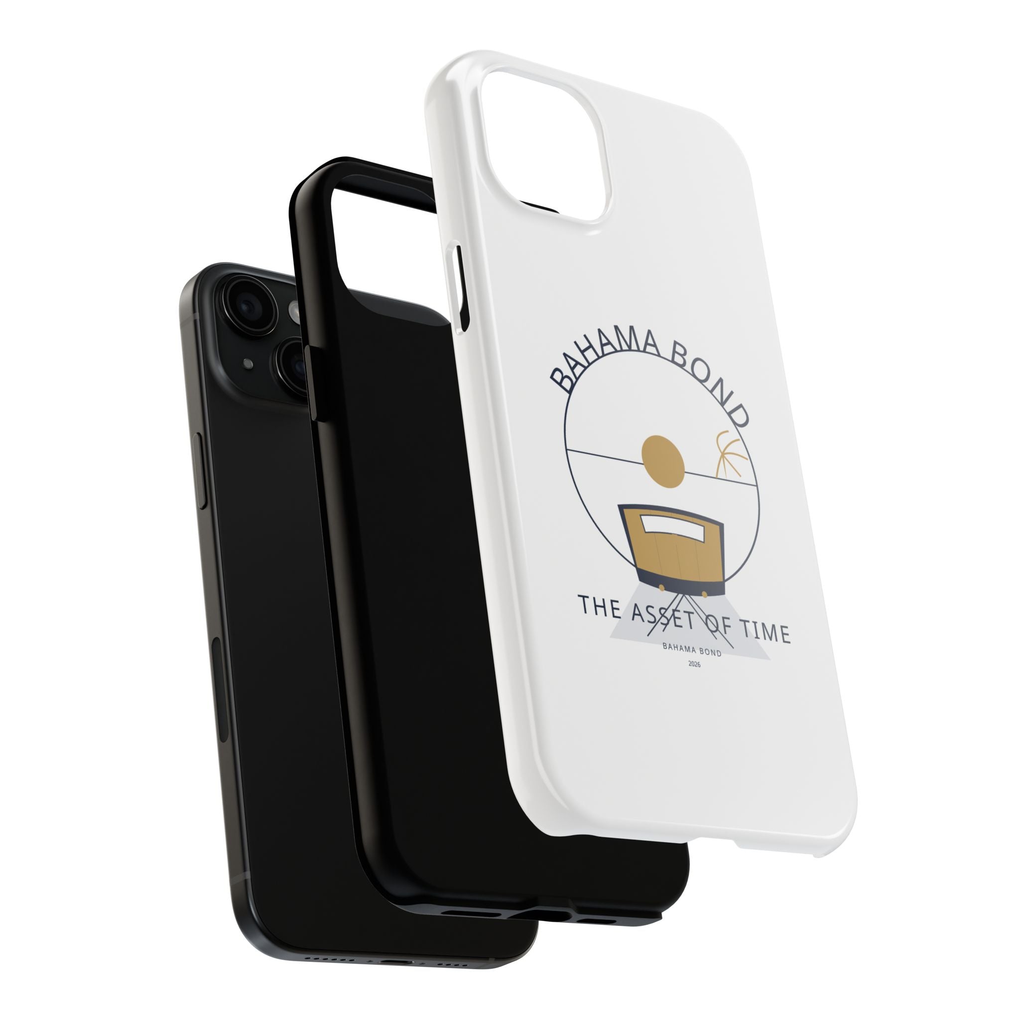 Bahama Bond Tough Phone Case — "The Asset of Time" Minimal Coastal Phone Cover