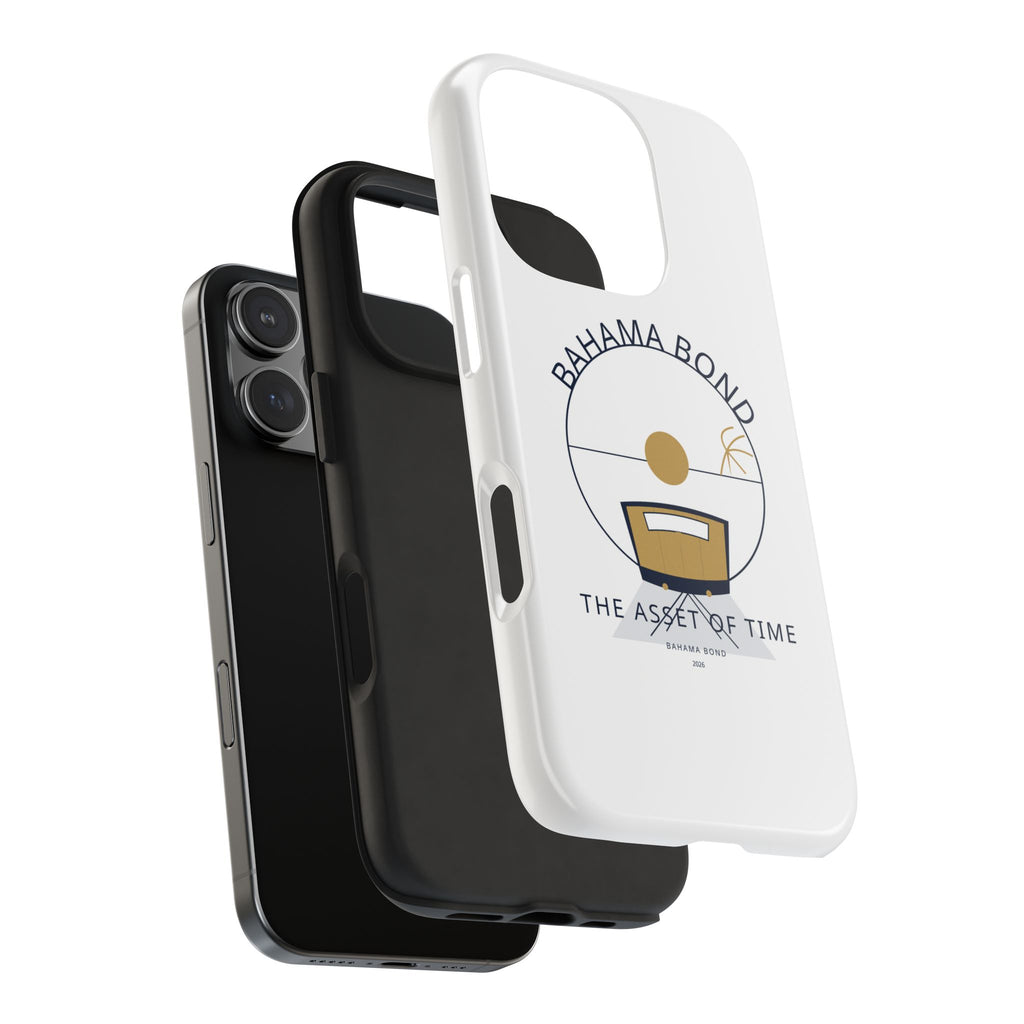 Bahama Bond Tough Phone Case — "The Asset of Time" Minimal Coastal Phone Cover