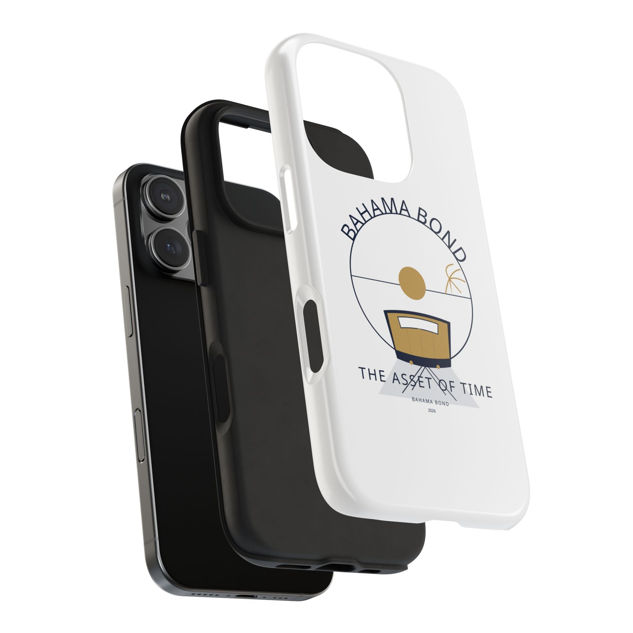 Bahama Bond Tough Phone Case — "The Asset of Time" Minimal Coastal Phone Cover