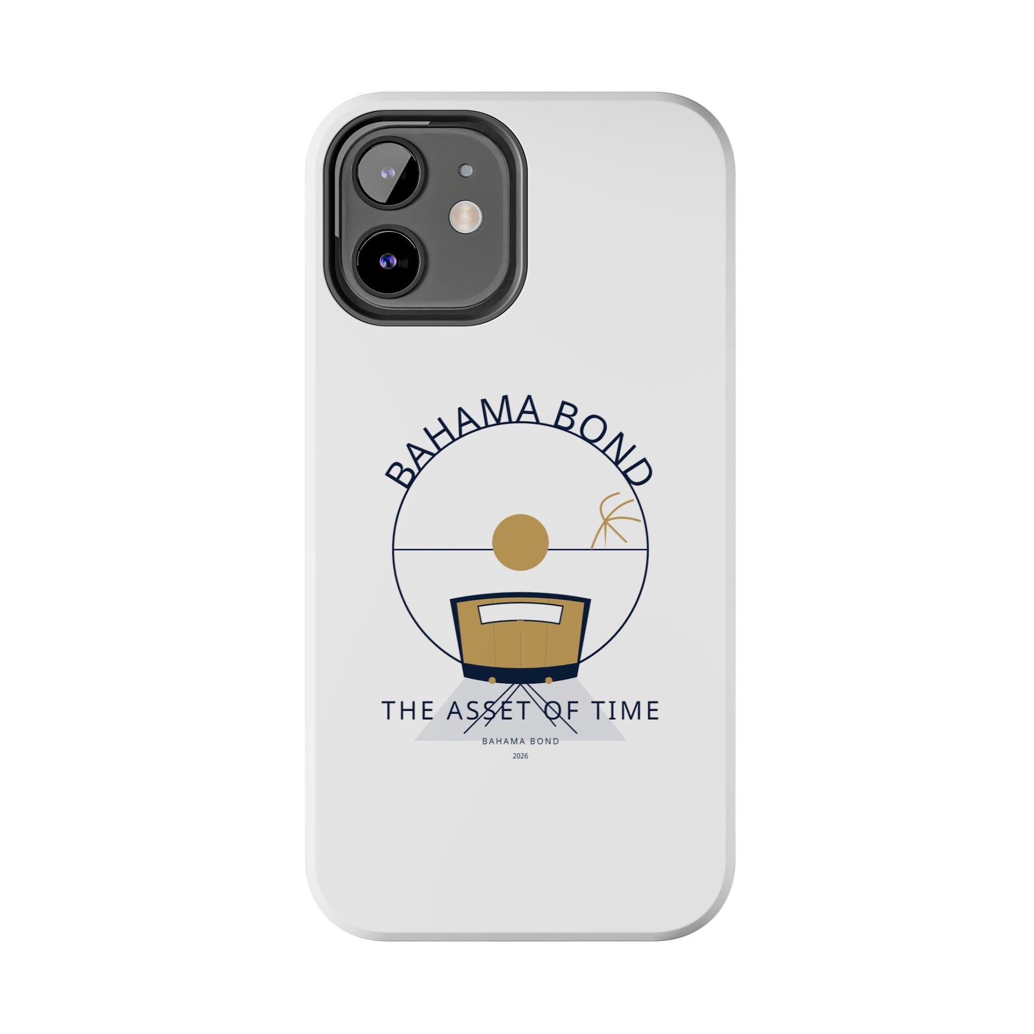 Bahama Bond Tough Phone Case — "The Asset of Time" Minimal Coastal Phone Cover