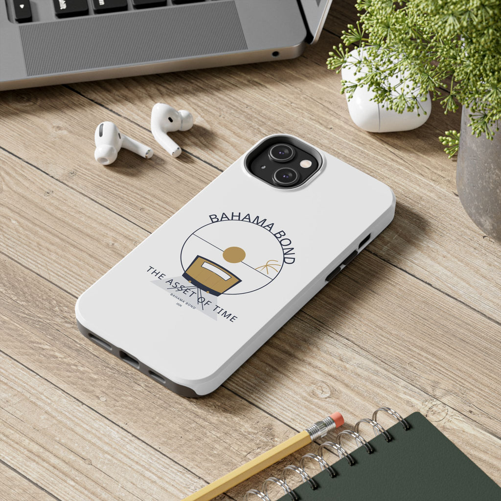 Bahama Bond Tough Phone Case — "The Asset of Time" Minimal Coastal Phone Cover