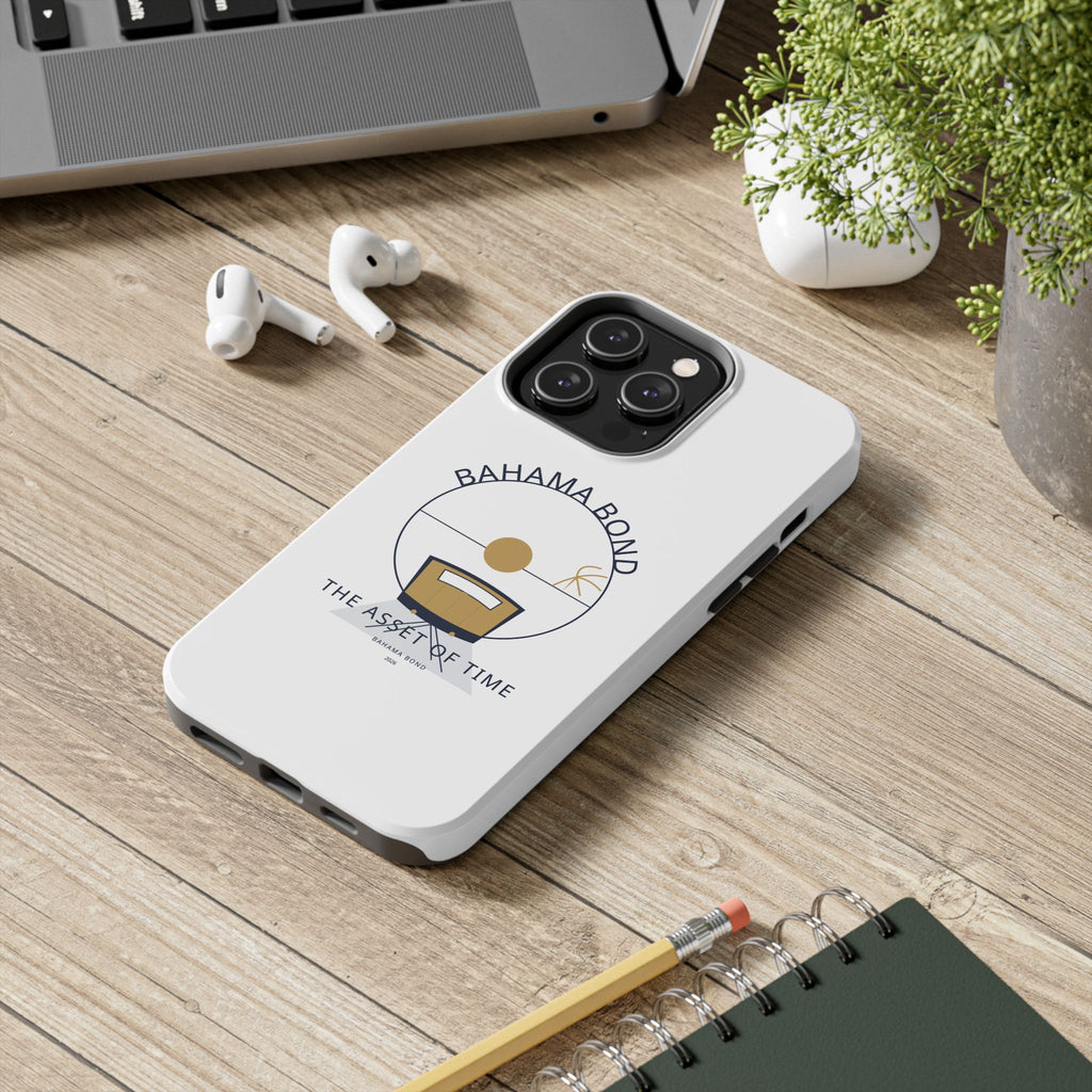 Bahama Bond Tough Phone Case — "The Asset of Time" Minimal Coastal Phone Cover