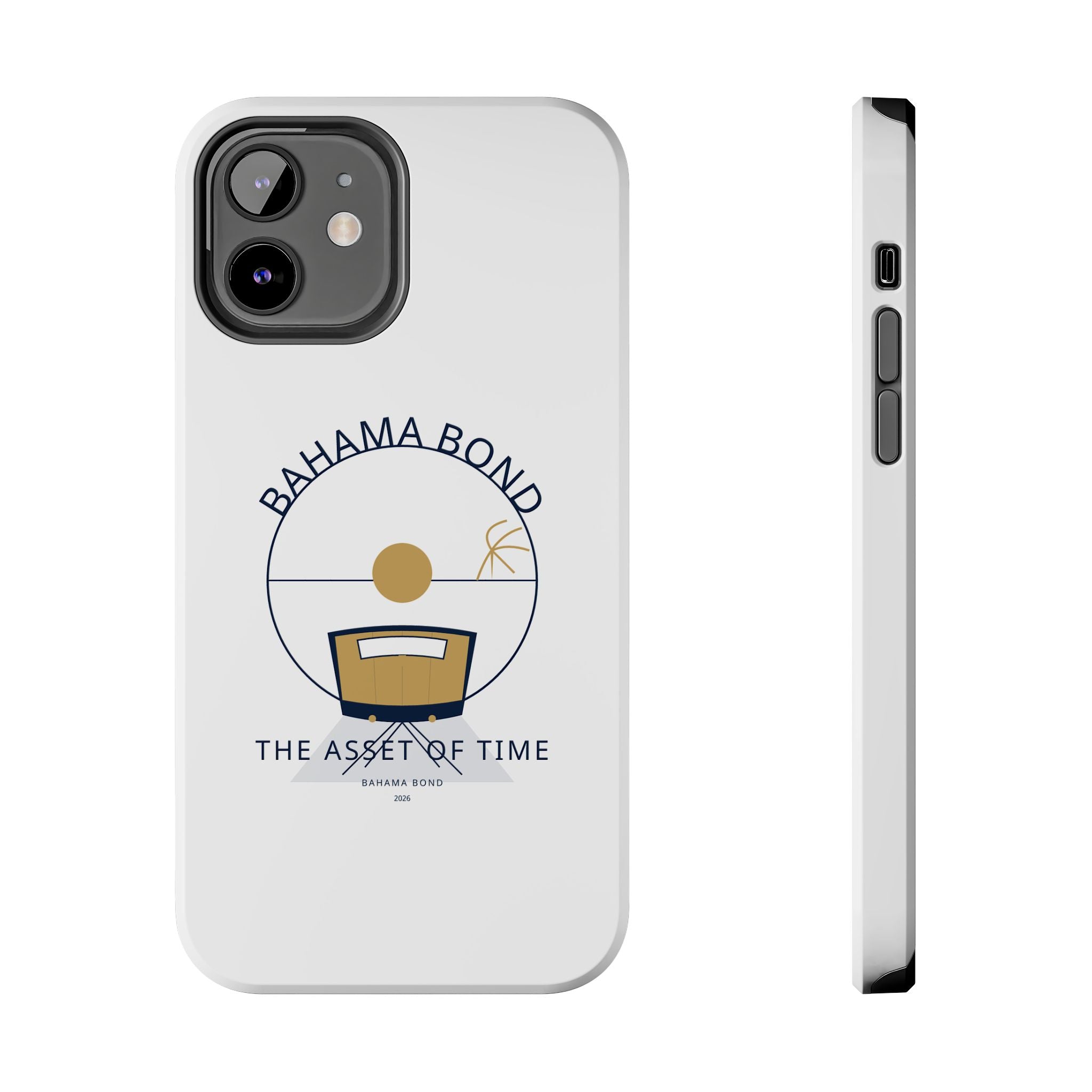 Bahama Bond Tough Phone Case — "The Asset of Time" Minimal Coastal Phone Cover