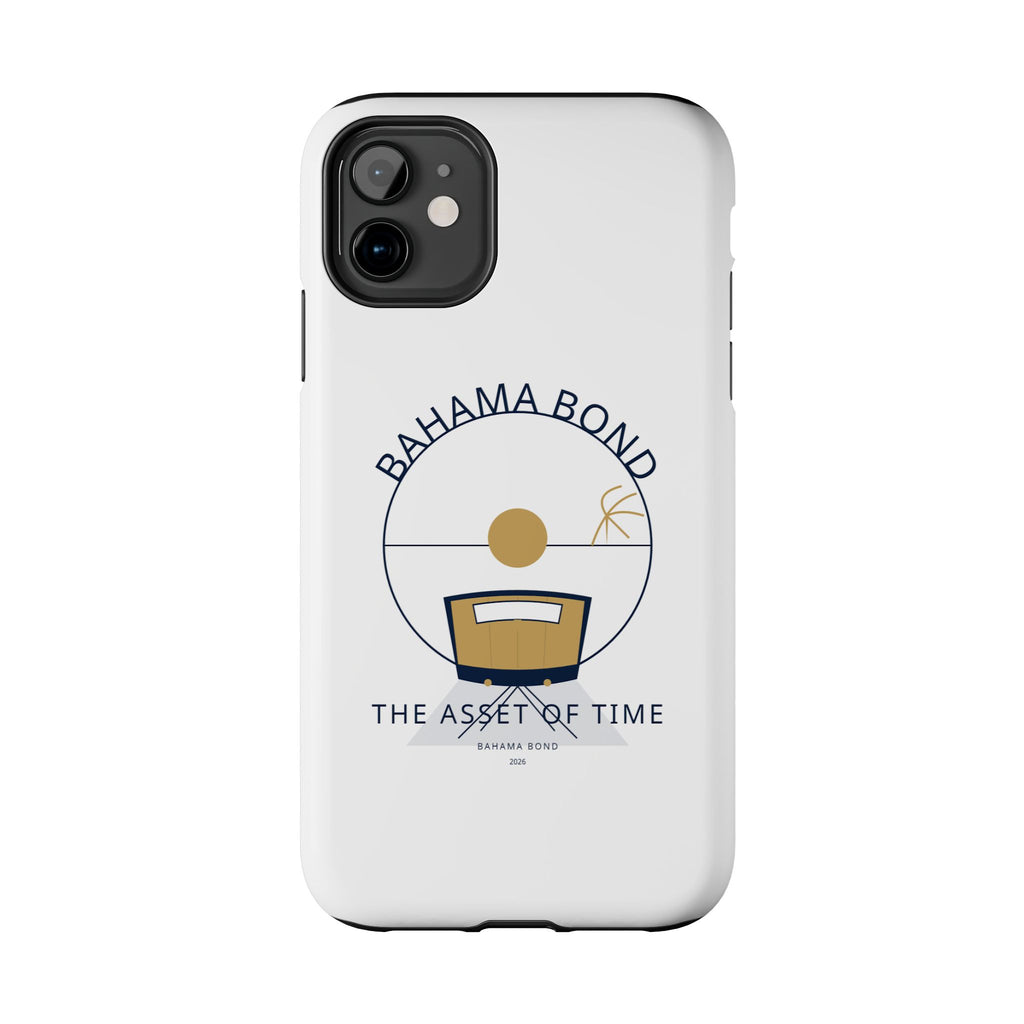 Bahama Bond Tough Phone Case — "The Asset of Time" Minimal Coastal Phone Cover