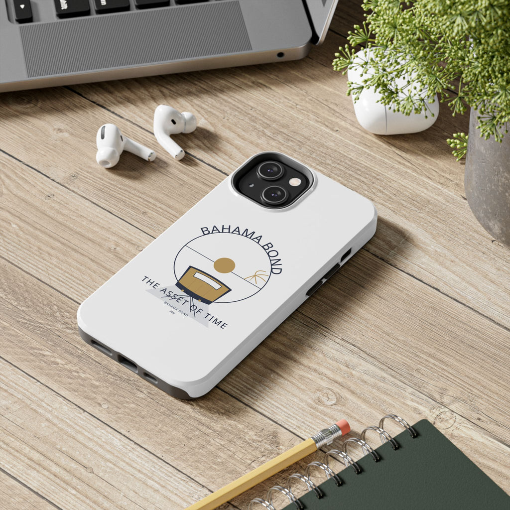 Bahama Bond Tough Phone Case — "The Asset of Time" Minimal Coastal Phone Cover