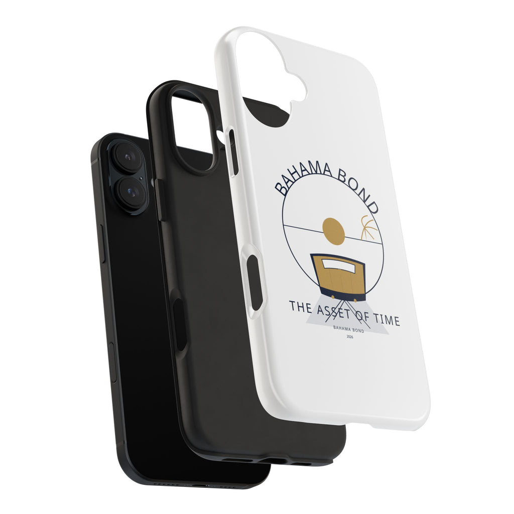 Bahama Bond Tough Phone Case — "The Asset of Time" Minimal Coastal Phone Cover