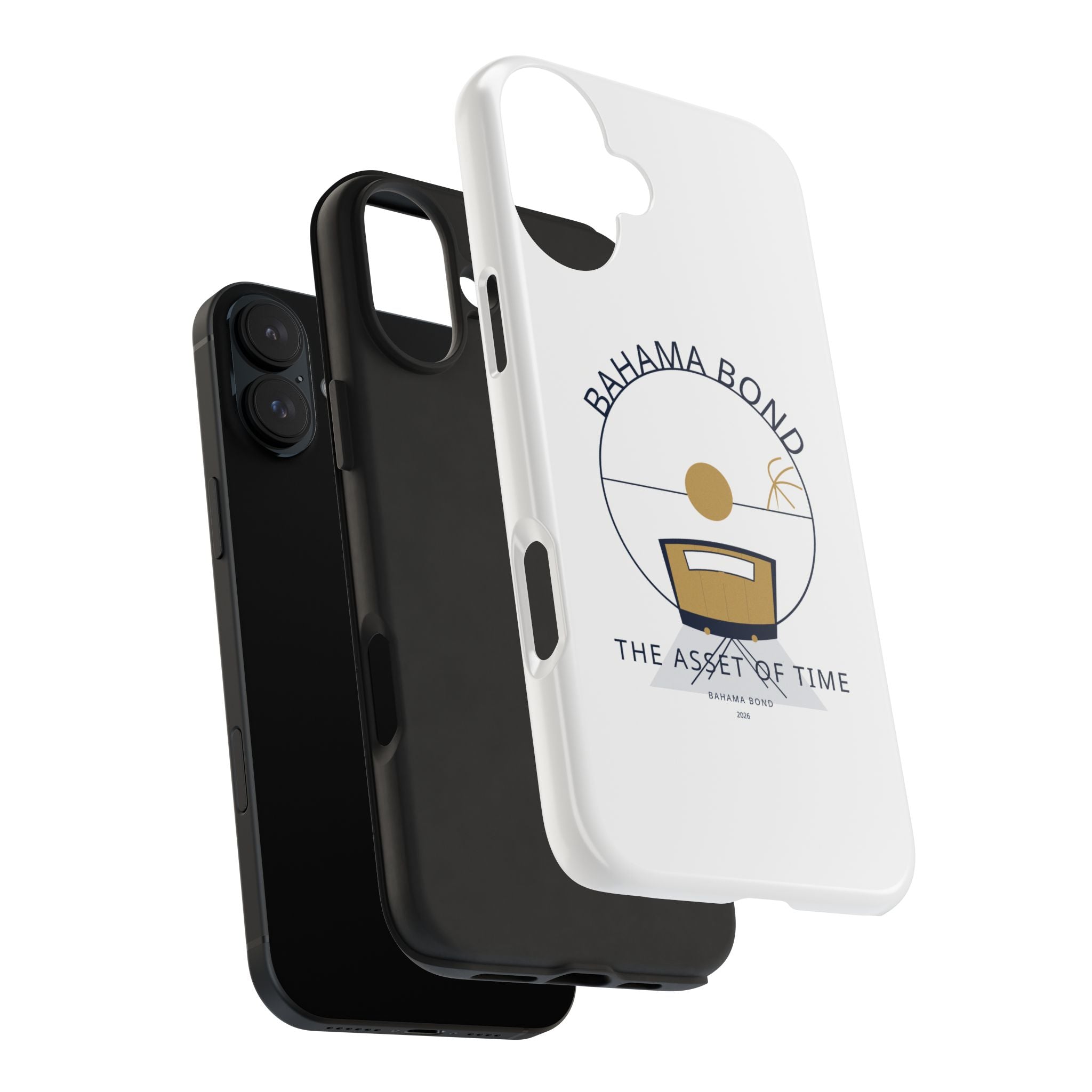 Bahama Bond Tough Phone Case — "The Asset of Time" Minimal Coastal Phone Cover