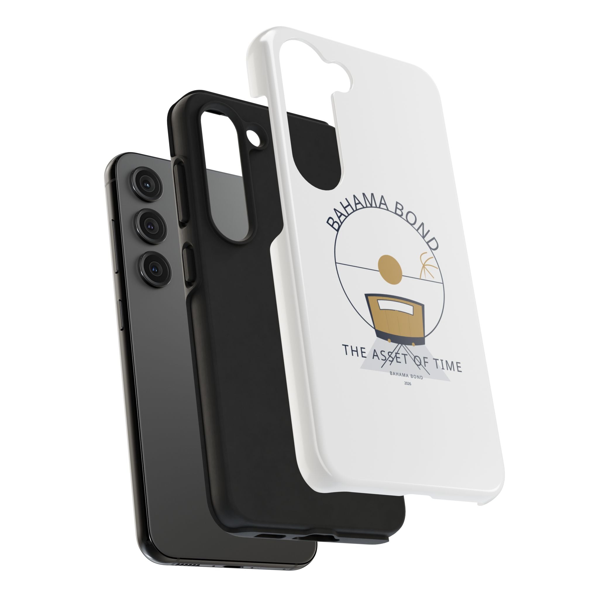 Bahama Bond Tough Phone Case — "The Asset of Time" Minimal Coastal Phone Cover