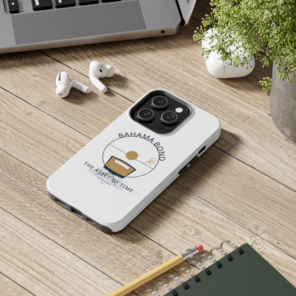Bahama Bond Tough Phone Case — "The Asset of Time" Minimal Coastal Phone Cover