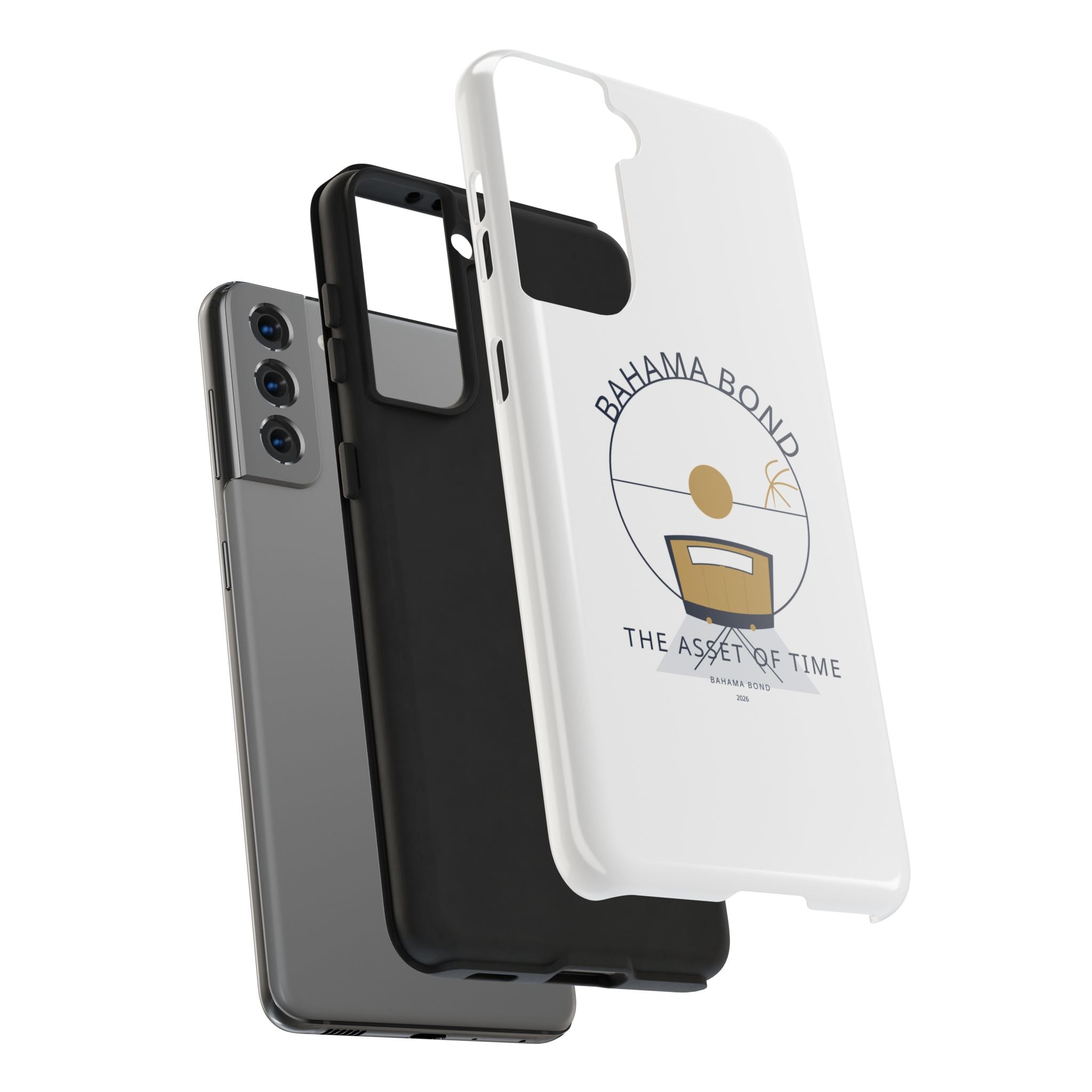 Bahama Bond Tough Phone Case — "The Asset of Time" Minimal Coastal Phone Cover