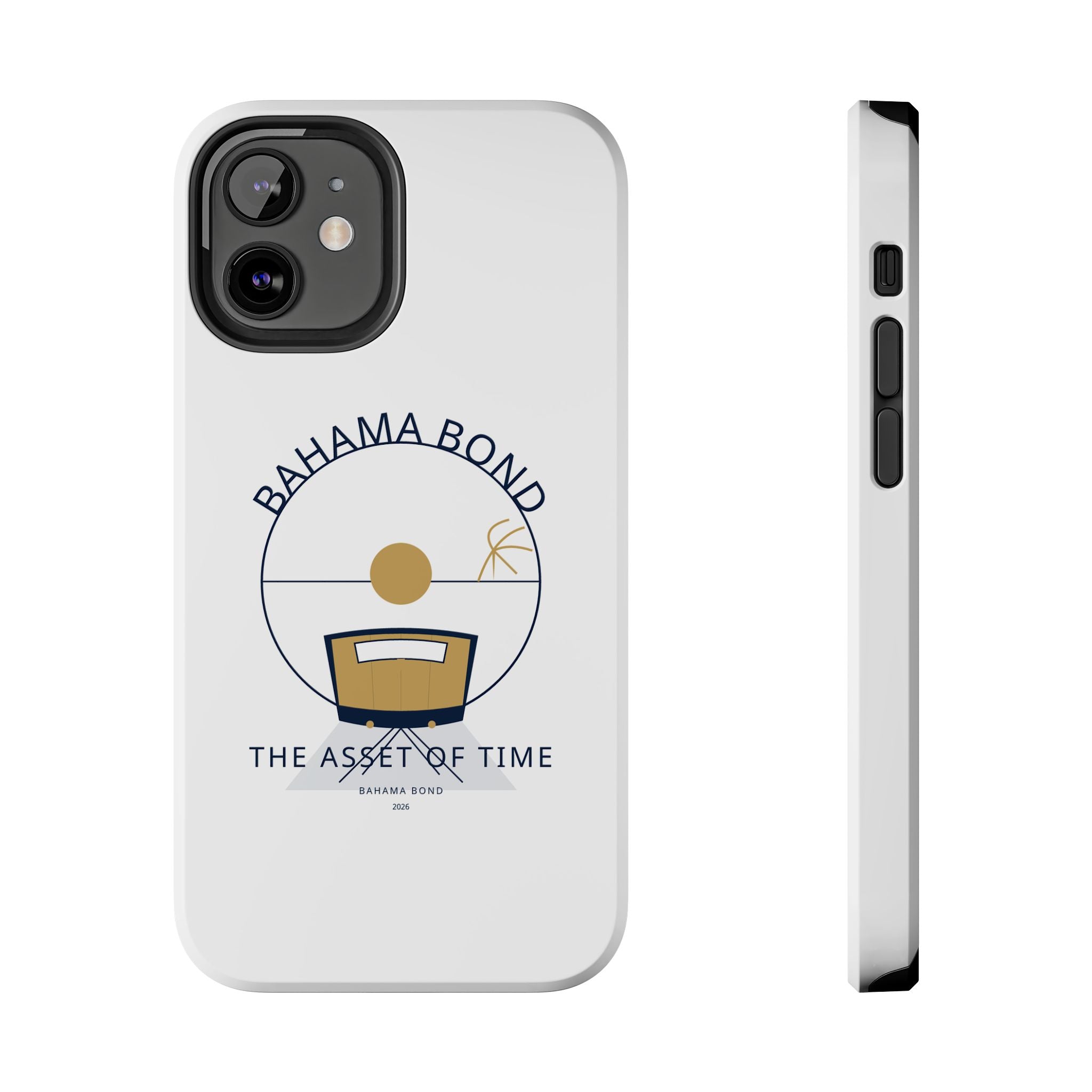 Bahama Bond Tough Phone Case — "The Asset of Time" Minimal Coastal Phone Cover