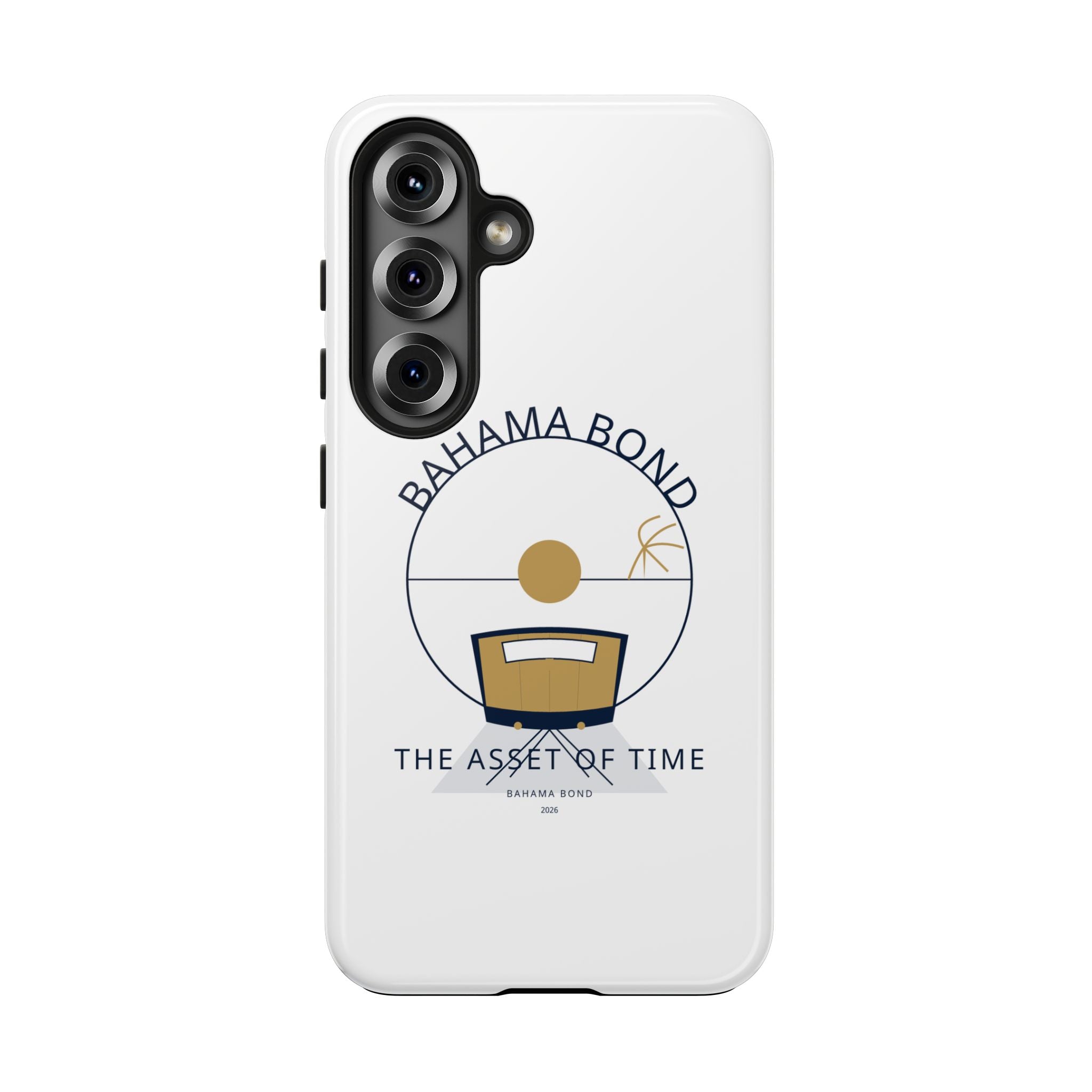 Bahama Bond Tough Phone Case — "The Asset of Time" Minimal Coastal Phone Cover