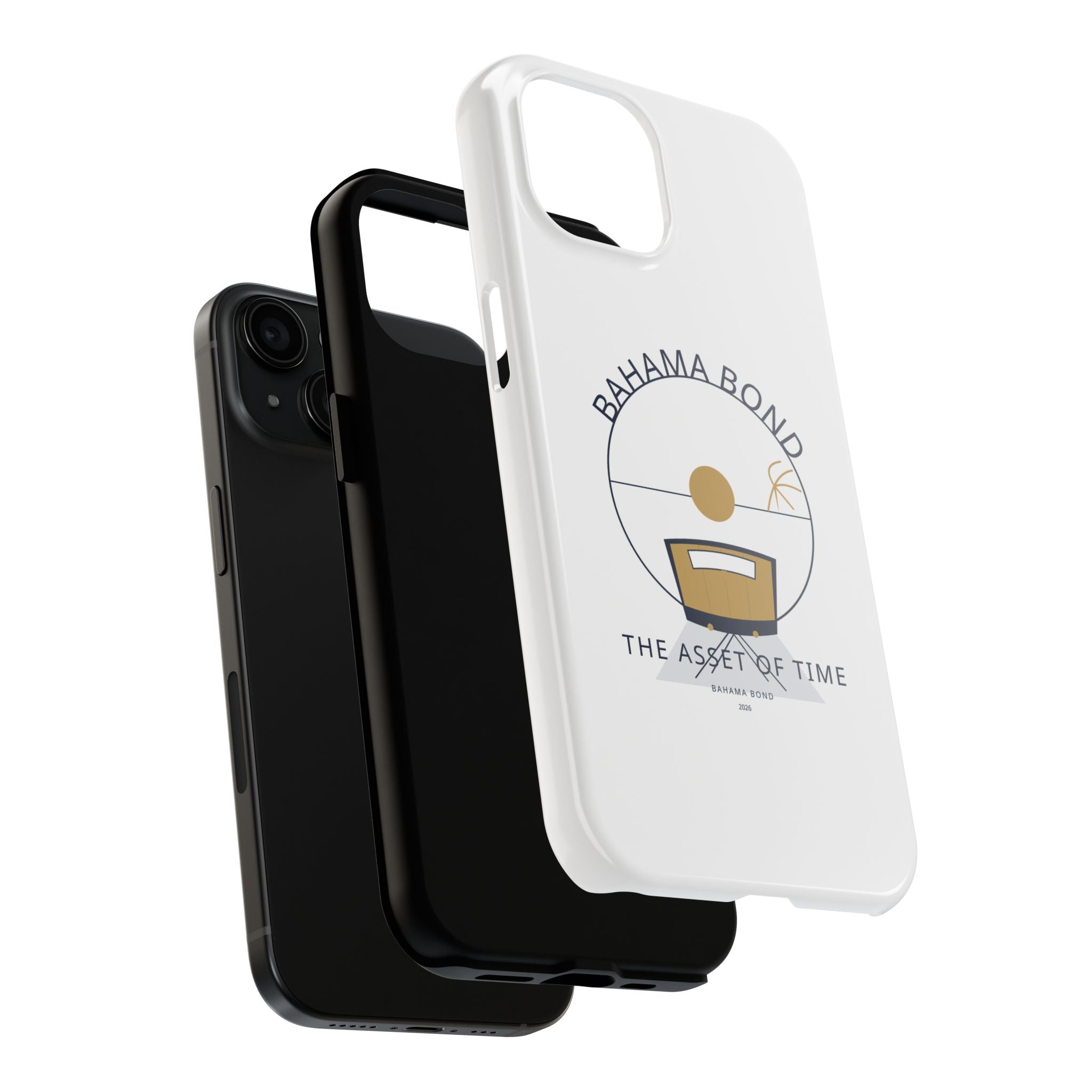 Bahama Bond Tough Phone Case — "The Asset of Time" Minimal Coastal Phone Cover