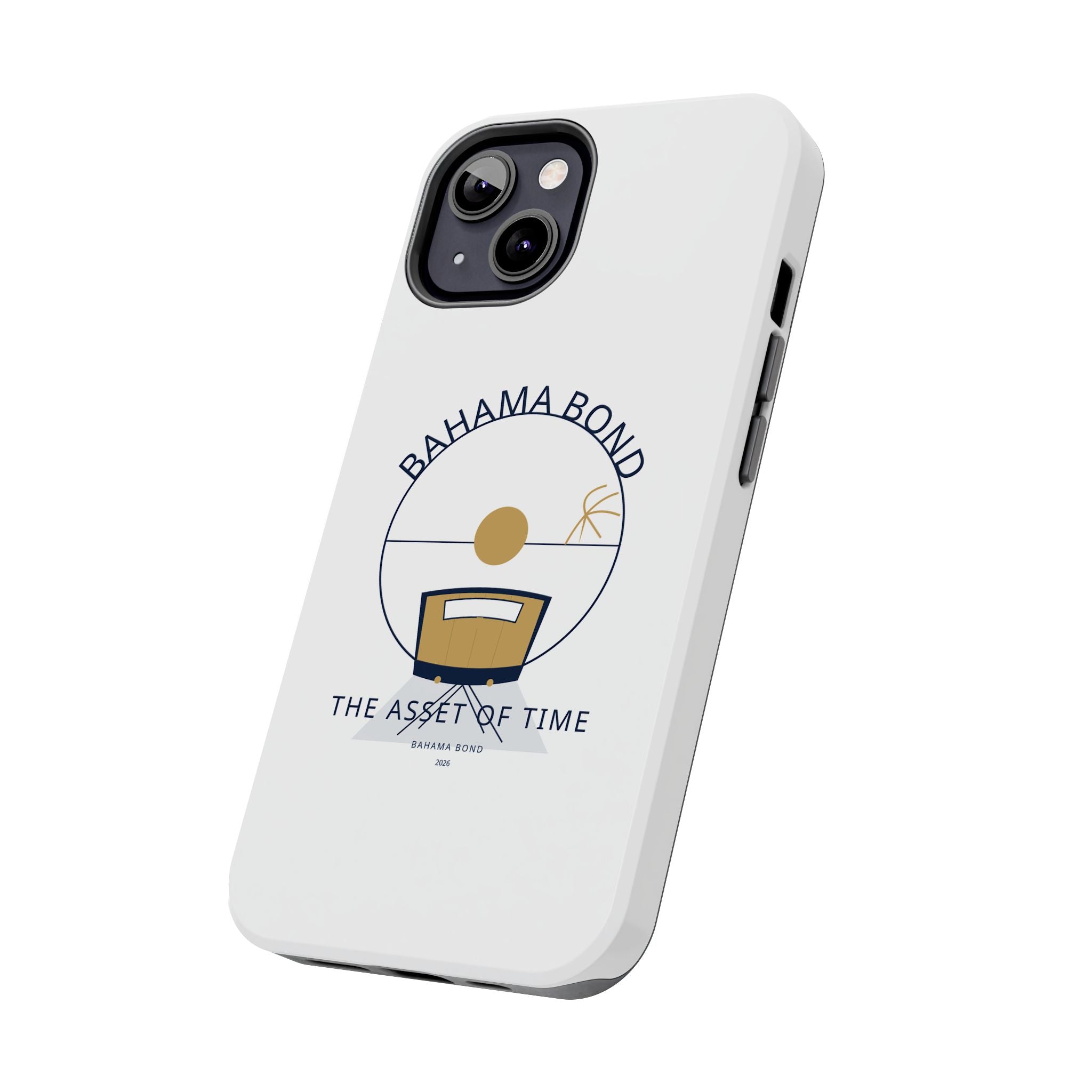 Bahama Bond Tough Phone Case — "The Asset of Time" Minimal Coastal Phone Cover