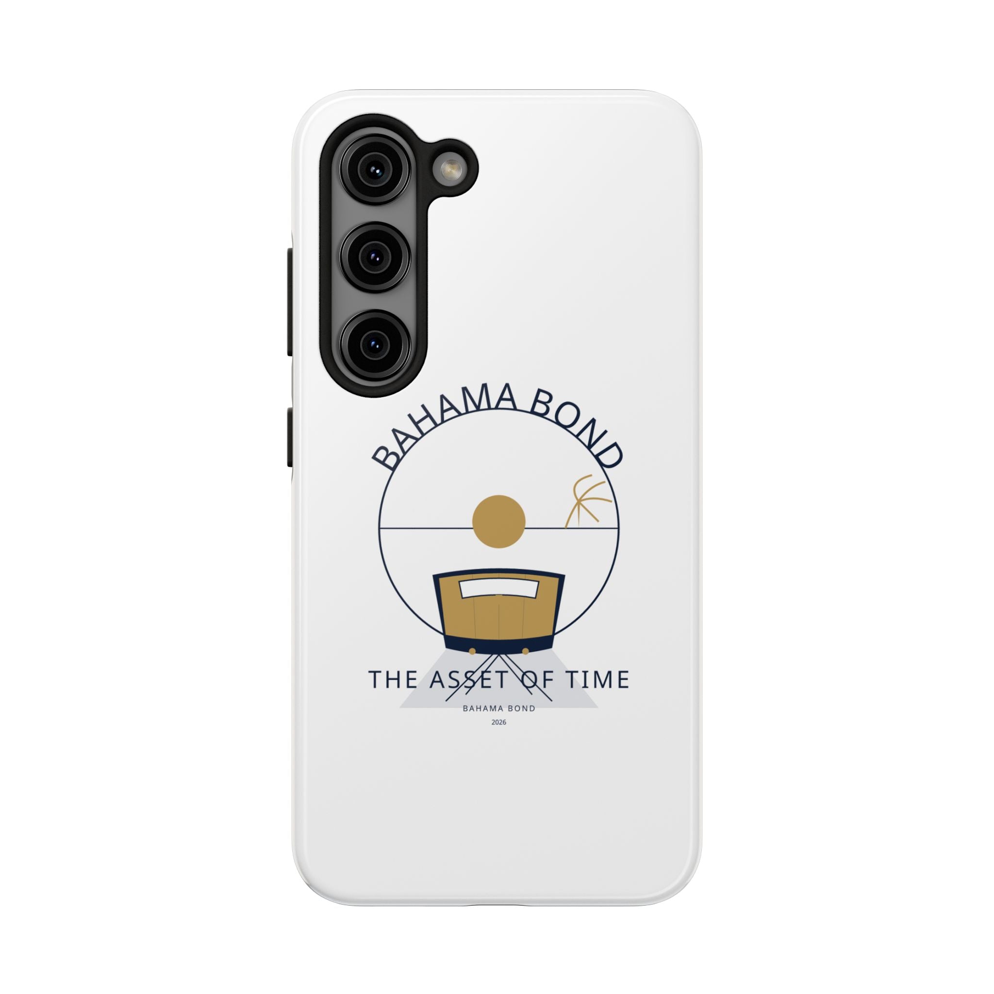 Bahama Bond Tough Phone Case — "The Asset of Time" Minimal Coastal Phone Cover