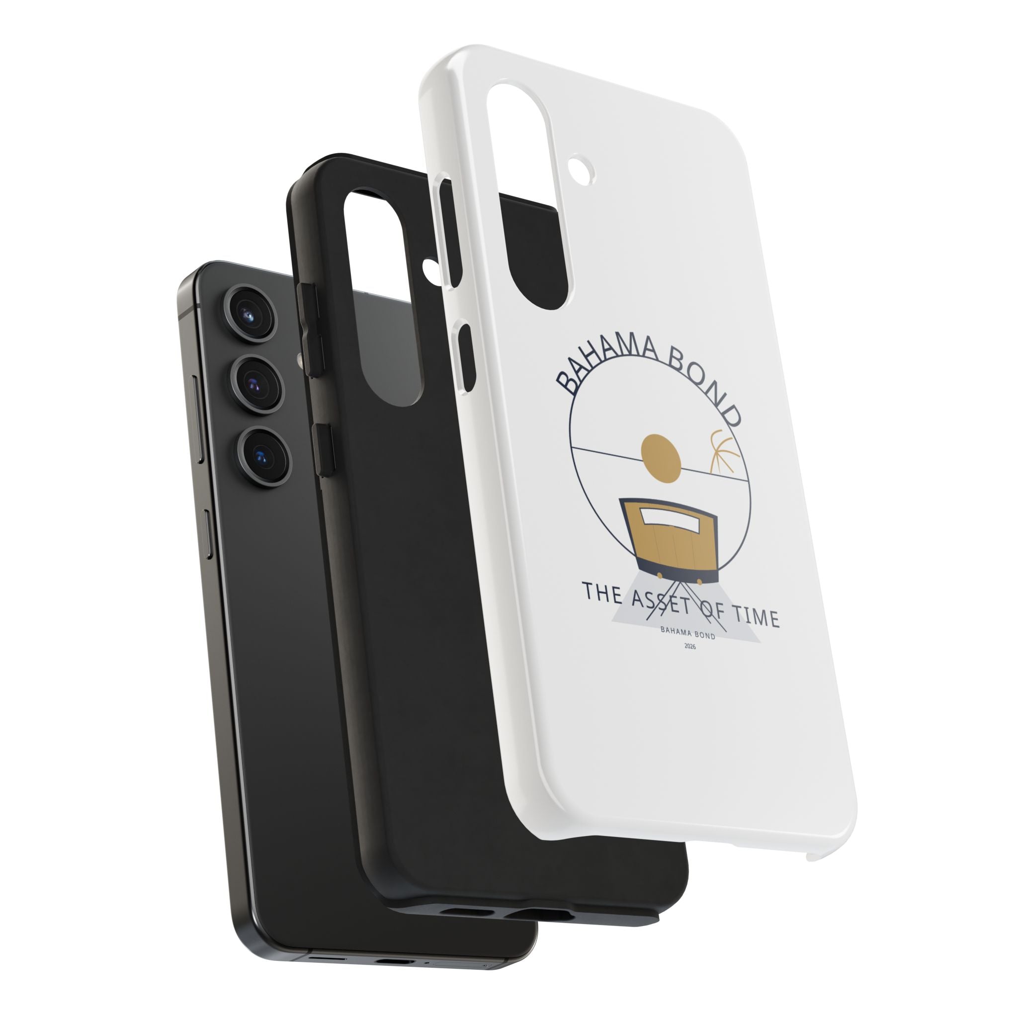 Bahama Bond Tough Phone Case — "The Asset of Time" Minimal Coastal Phone Cover