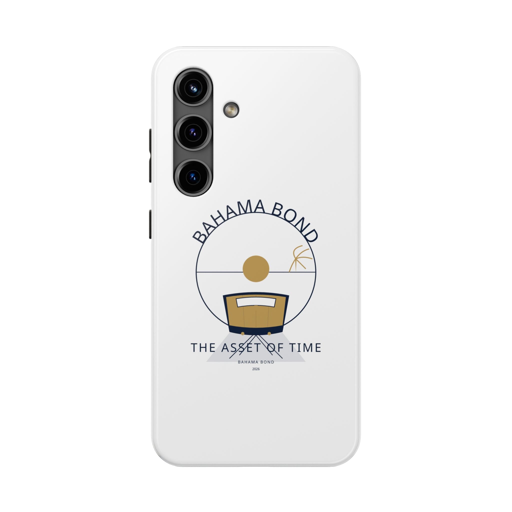 Bahama Bond Tough Phone Case — "The Asset of Time" Minimal Coastal Phone Cover