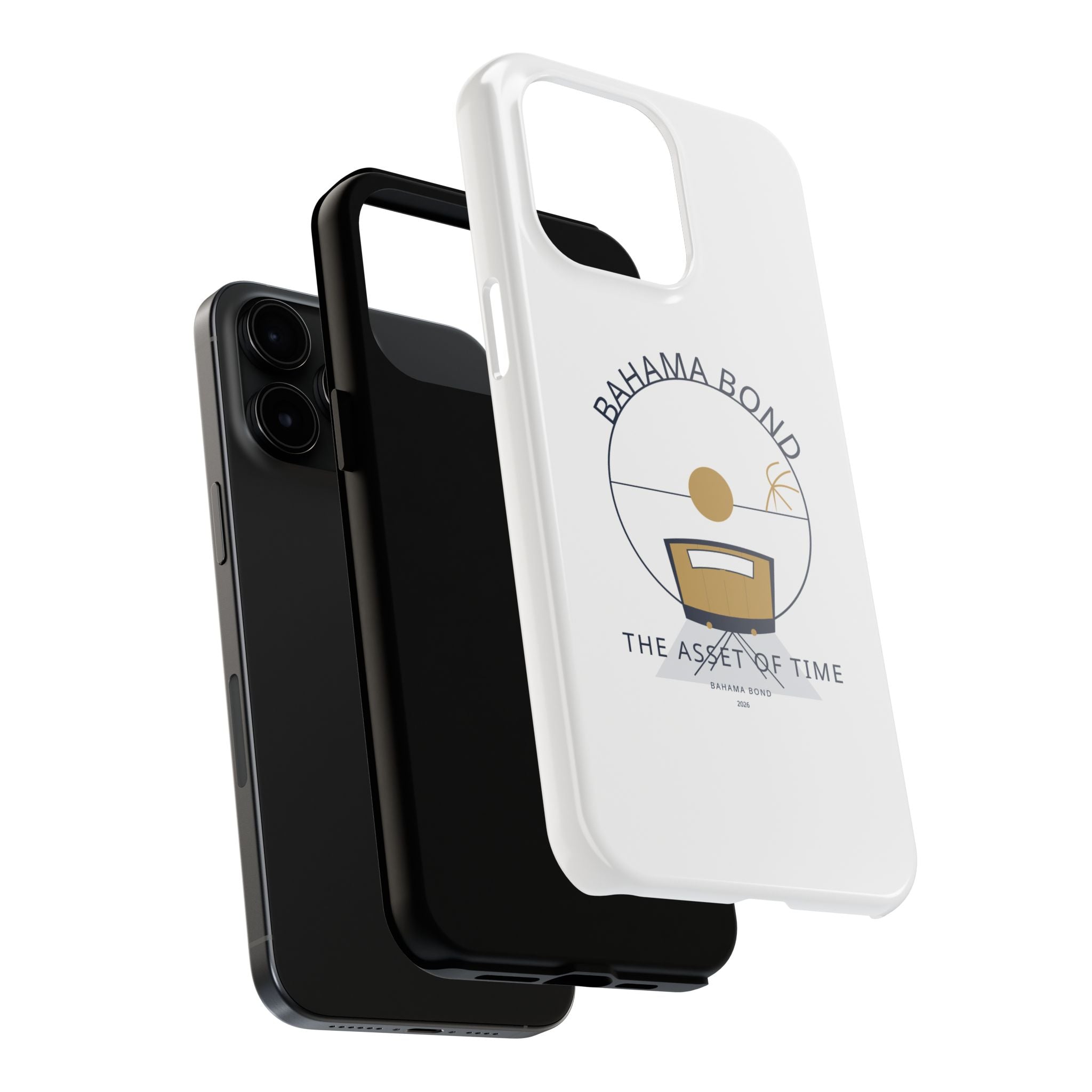 Bahama Bond Tough Phone Case — "The Asset of Time" Minimal Coastal Phone Cover
