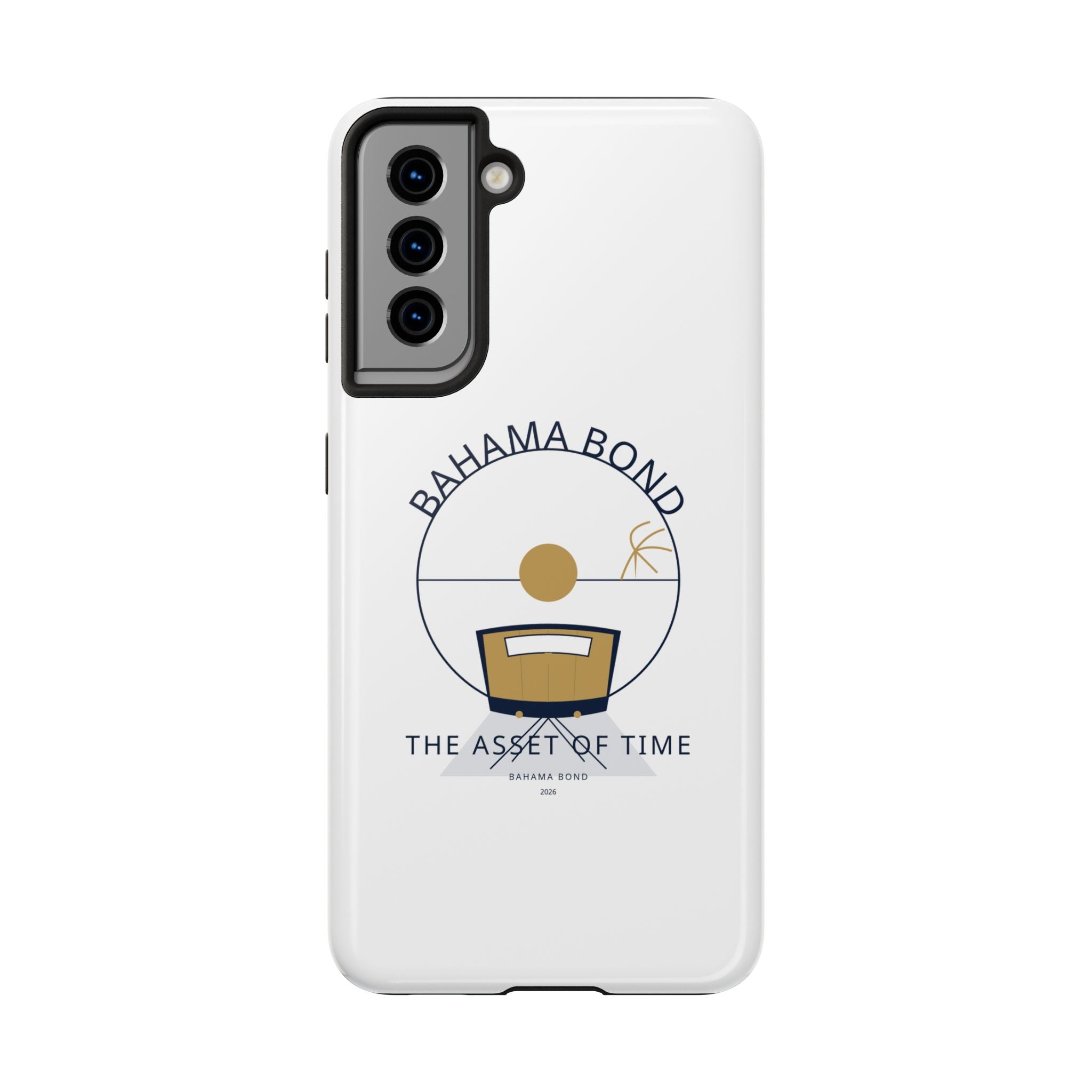 Bahama Bond Tough Phone Case — "The Asset of Time" Minimal Coastal Phone Cover