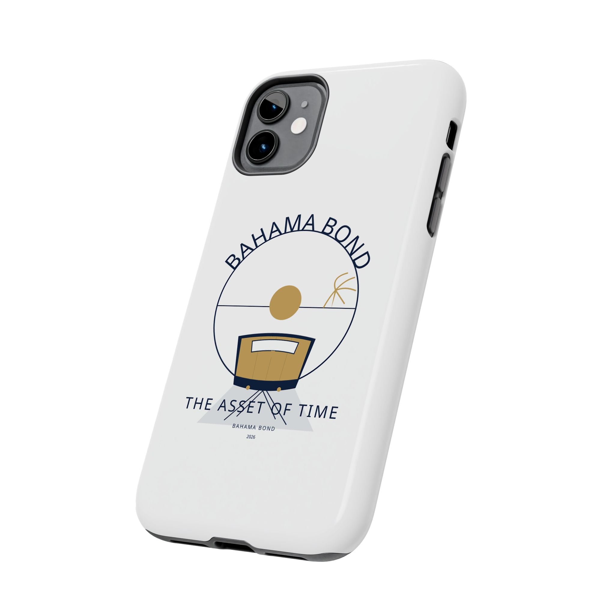 Bahama Bond Tough Phone Case — "The Asset of Time" Minimal Coastal Phone Cover