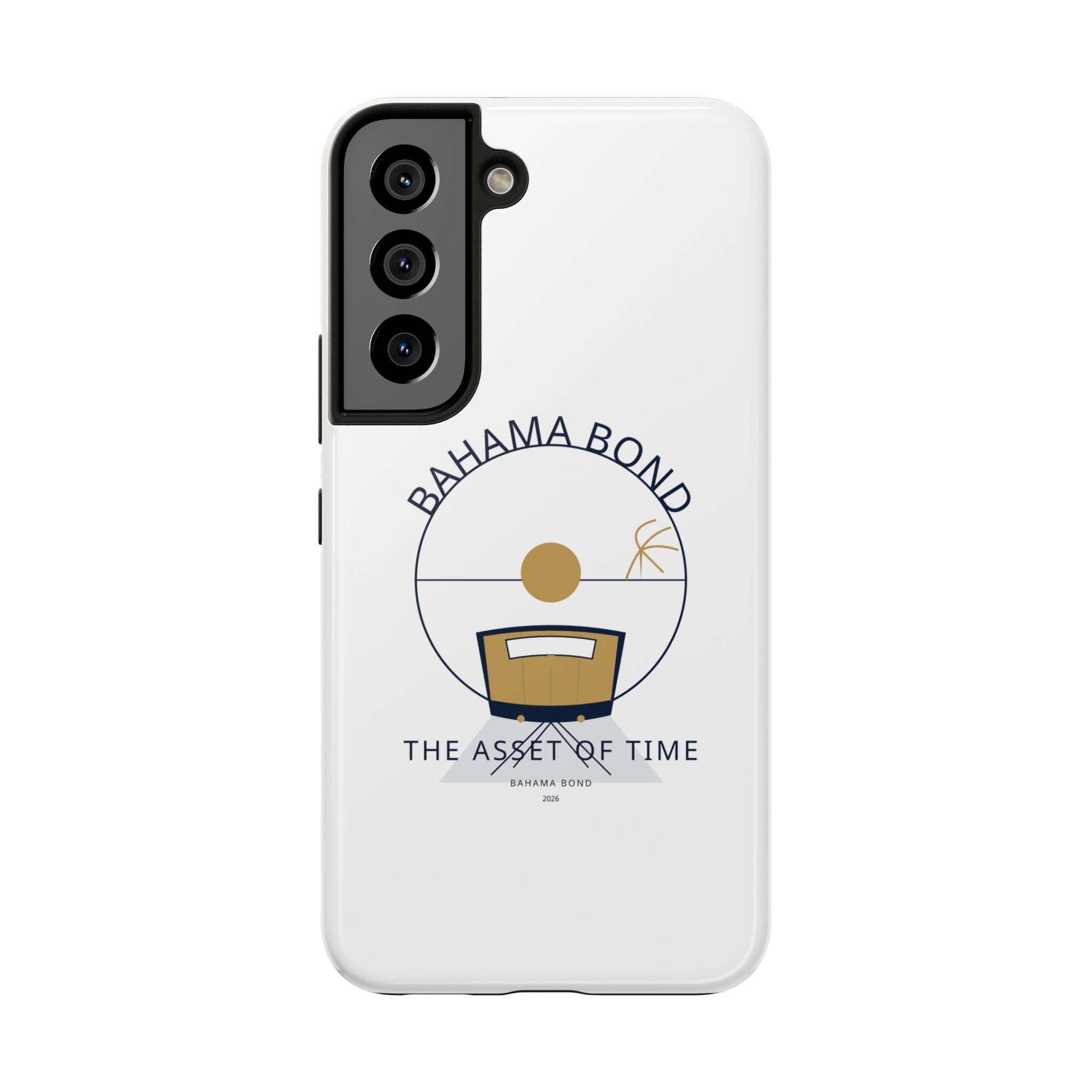 Bahama Bond Tough Phone Case — "The Asset of Time" Minimal Coastal Phone Cover