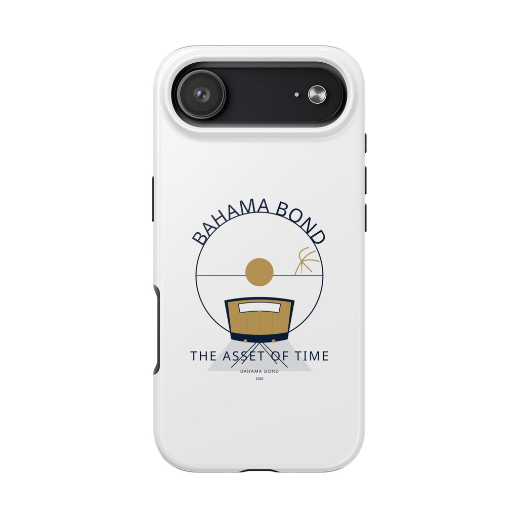 Bahama Bond Tough Phone Case — "The Asset of Time" Minimal Coastal Phone Cover
