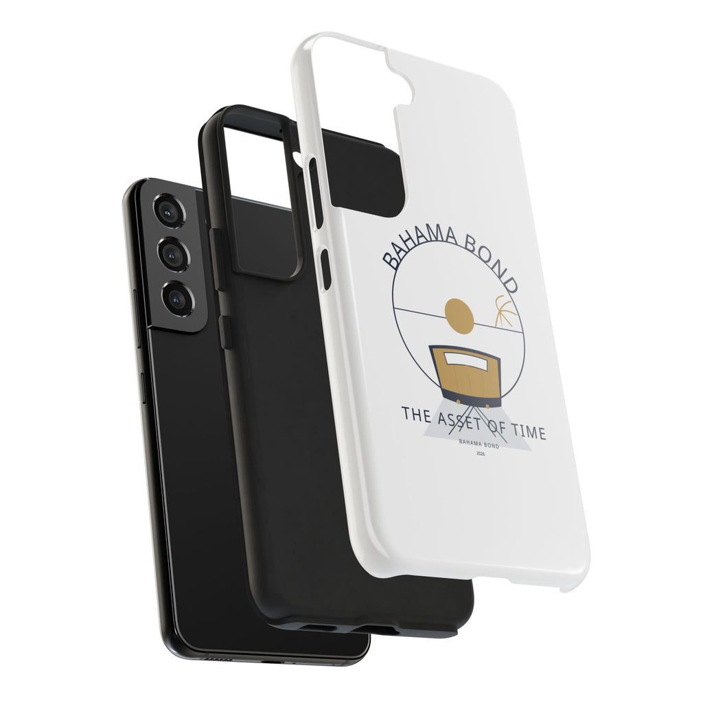 Bahama Bond Tough Phone Case — "The Asset of Time" Minimal Coastal Phone Cover