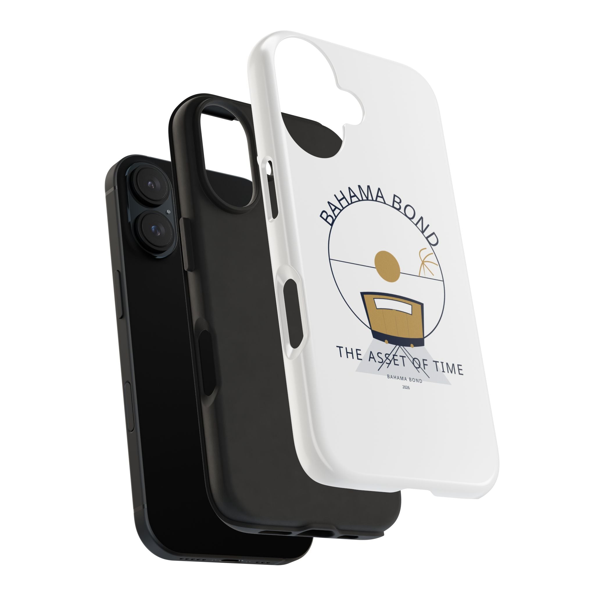 Bahama Bond Tough Phone Case — "The Asset of Time" Minimal Coastal Phone Cover