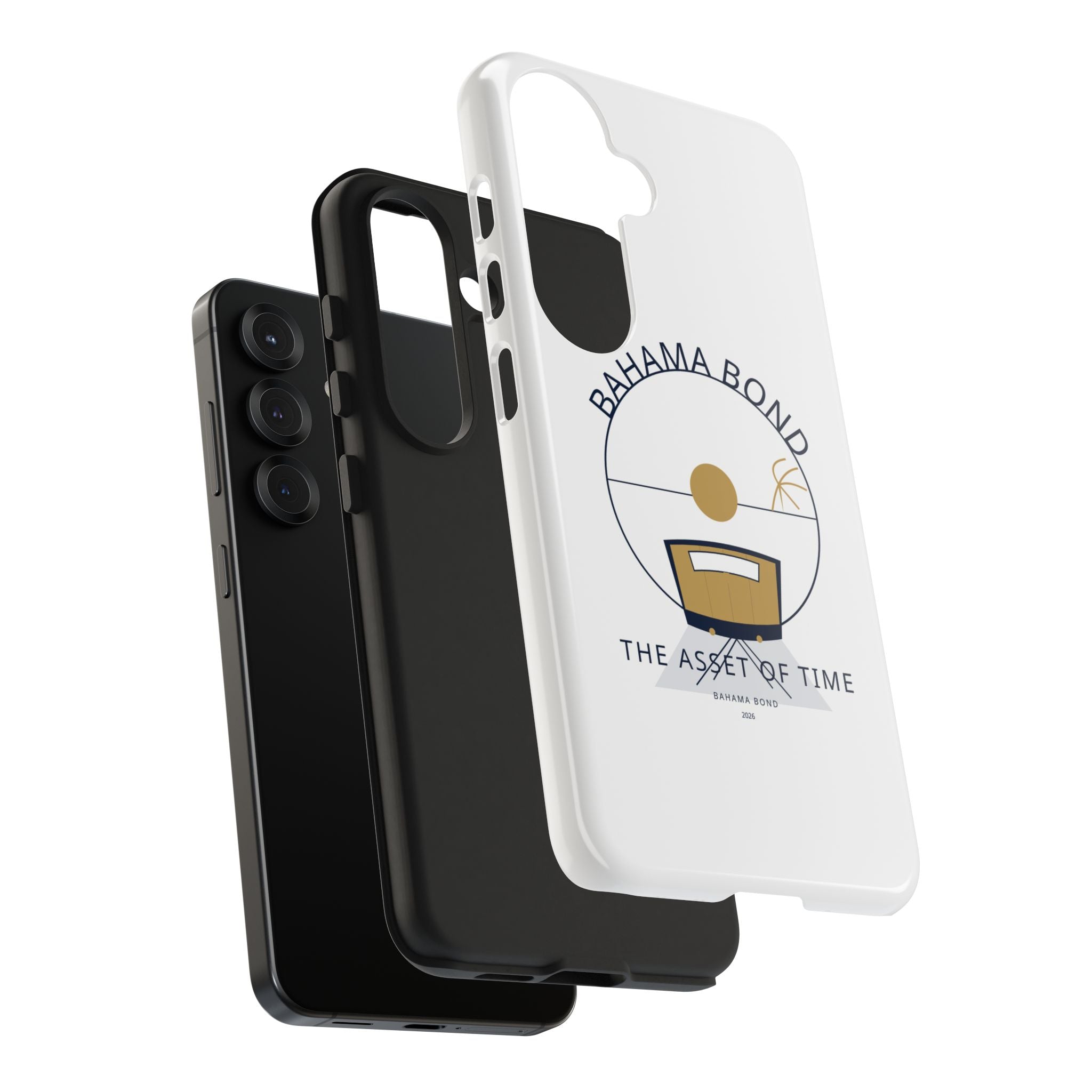 Bahama Bond Tough Phone Case — "The Asset of Time" Minimal Coastal Phone Cover