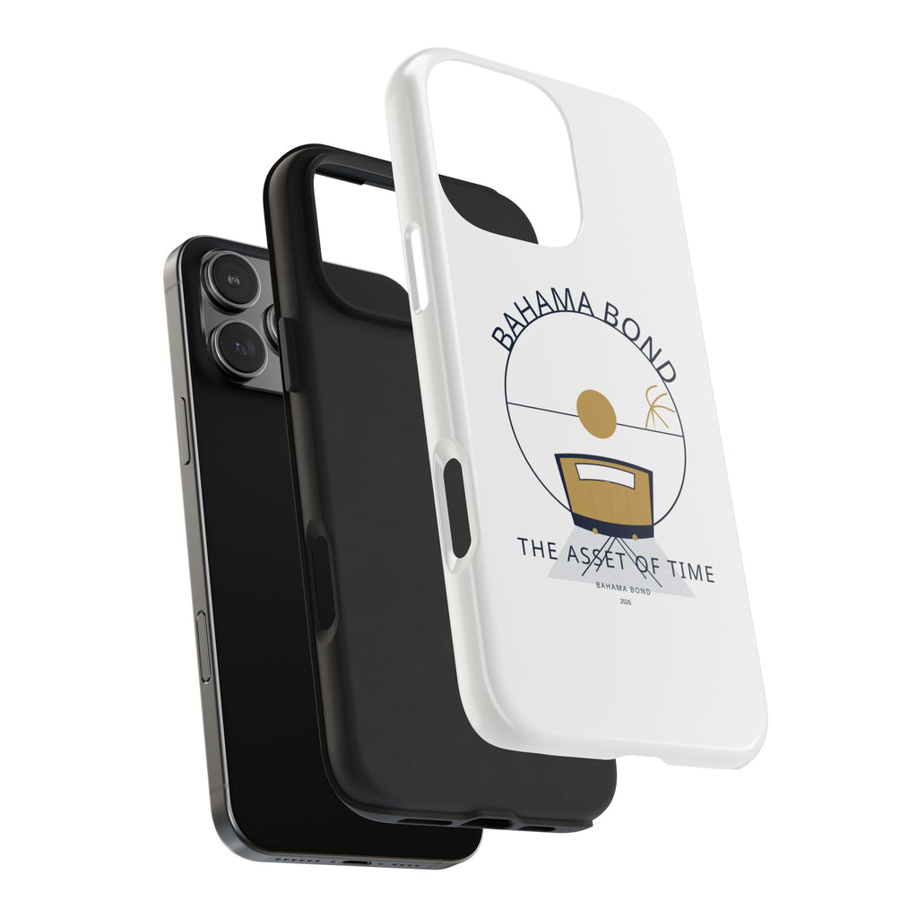 Bahama Bond Tough Phone Case — "The Asset of Time" Minimal Coastal Phone Cover