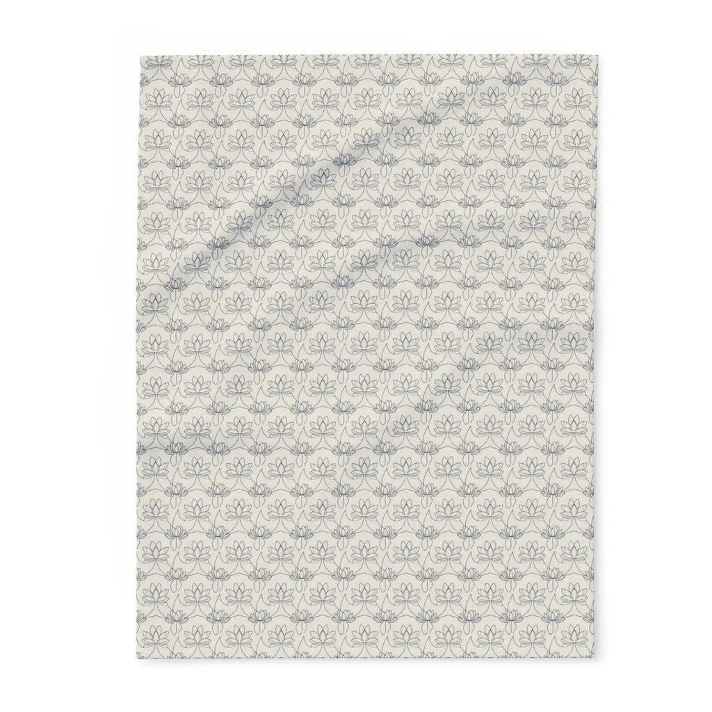 Arctic Fleece Blanket Cozy Lotus Pattern - Dipaliz