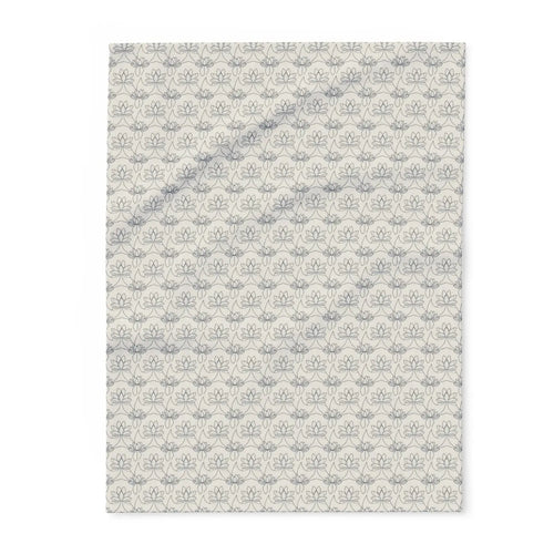 Arctic Fleece Blanket Cozy Lotus Pattern - Dipaliz