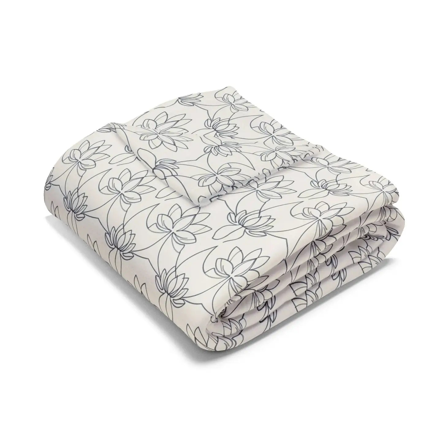 Arctic Fleece Blanket Cozy Lotus Pattern - Dipaliz