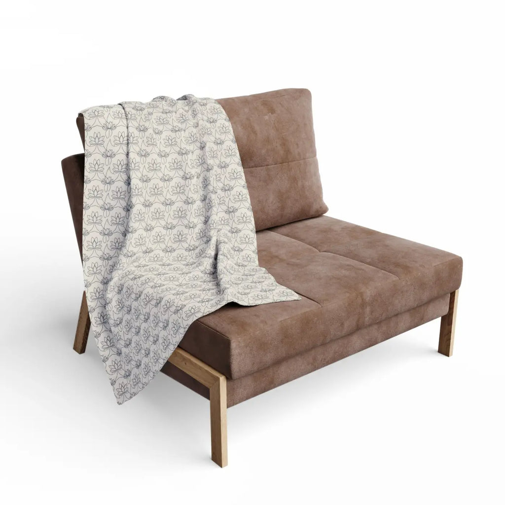 Arctic Fleece Blanket Cozy Lotus Pattern - Dipaliz
