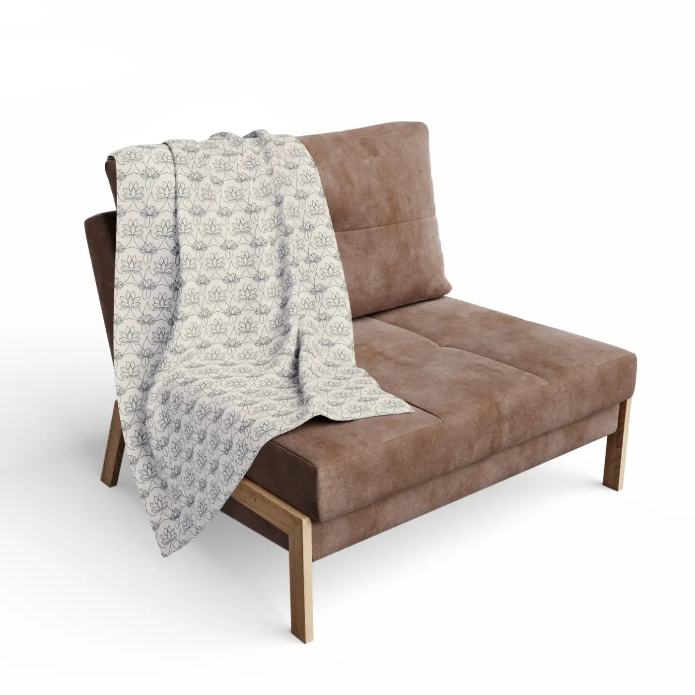 Arctic Fleece Blanket Cozy Lotus Pattern - Dipaliz