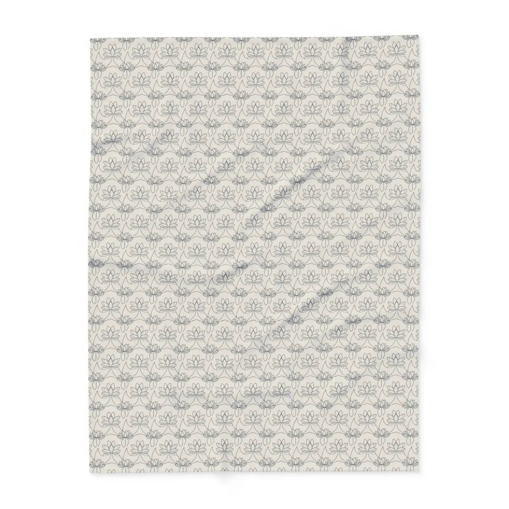 Arctic Fleece Blanket Cozy Lotus Pattern - Dipaliz
