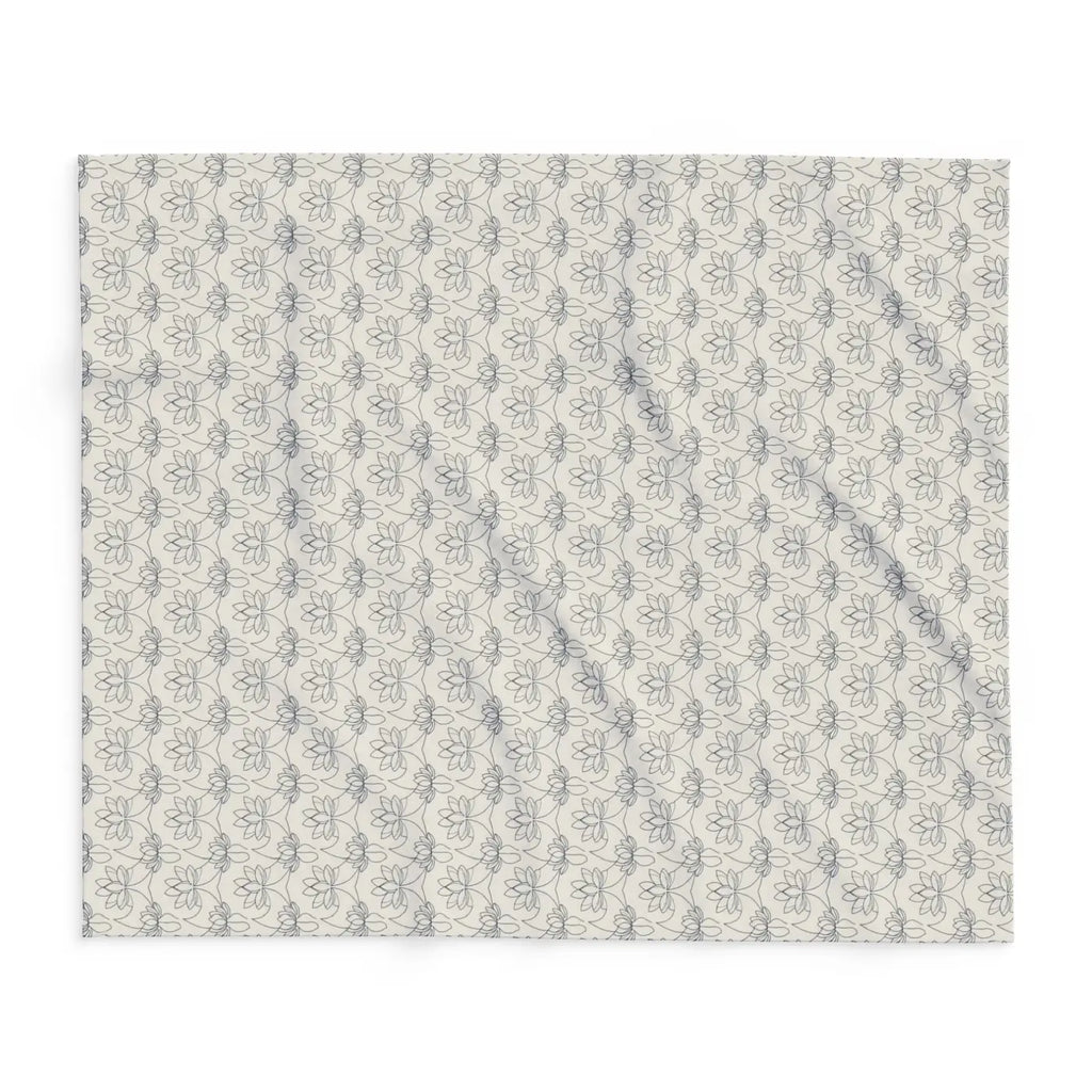 Arctic Fleece Blanket Cozy Lotus Pattern - Dipaliz