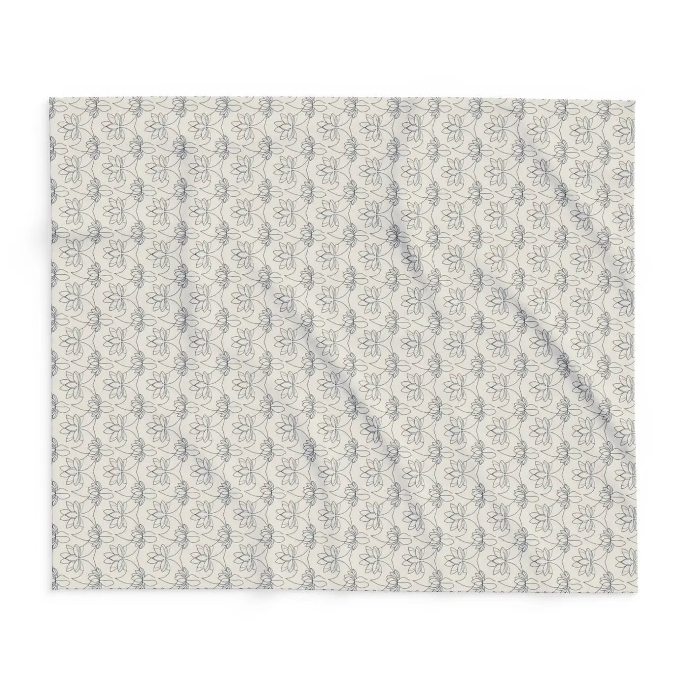 Arctic Fleece Blanket Cozy Lotus Pattern - Dipaliz