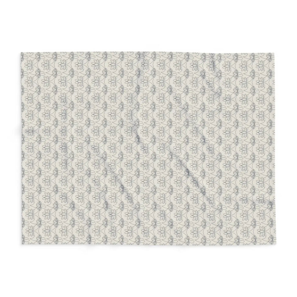 Arctic Fleece Blanket Cozy Lotus Pattern - Dipaliz