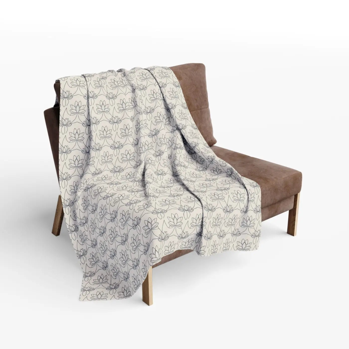 Arctic Fleece Blanket Cozy Lotus Pattern - Dipaliz