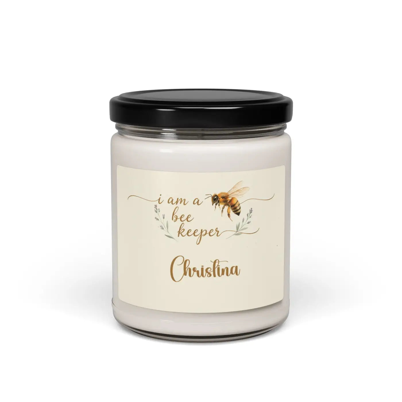 Personalized Beekeeper Soy Candle – 9oz Scented - Dipaliz