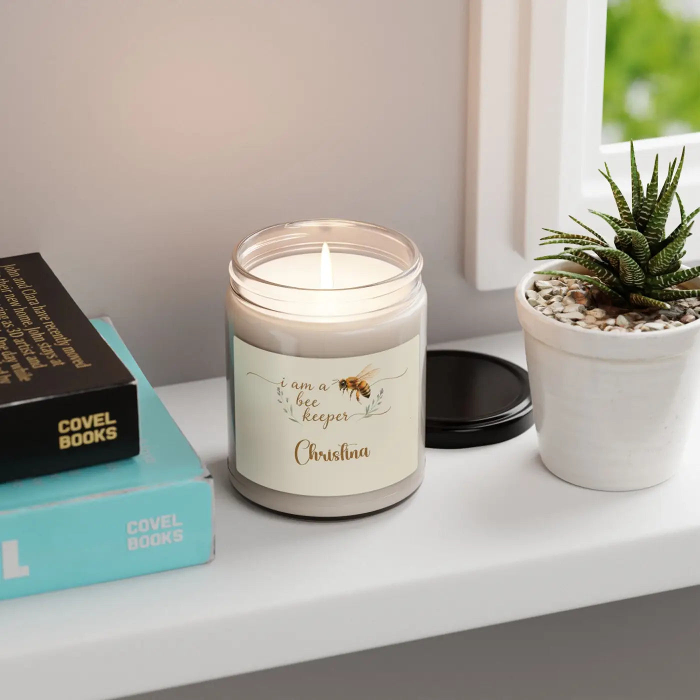 Personalized Beekeeper Soy Candle – 9oz Scented - Dipaliz