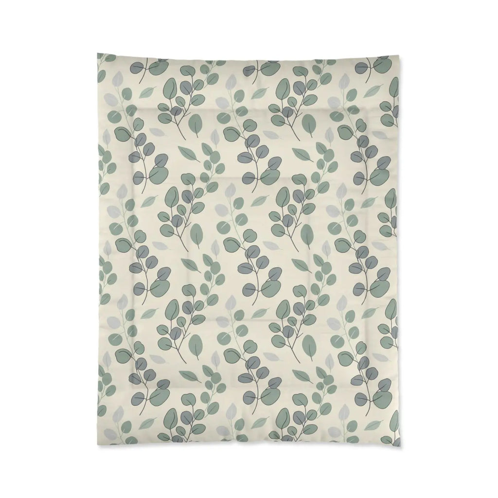 Leaves Botanical Comforter – Eucalyptus Microfiber - Dipaliz
