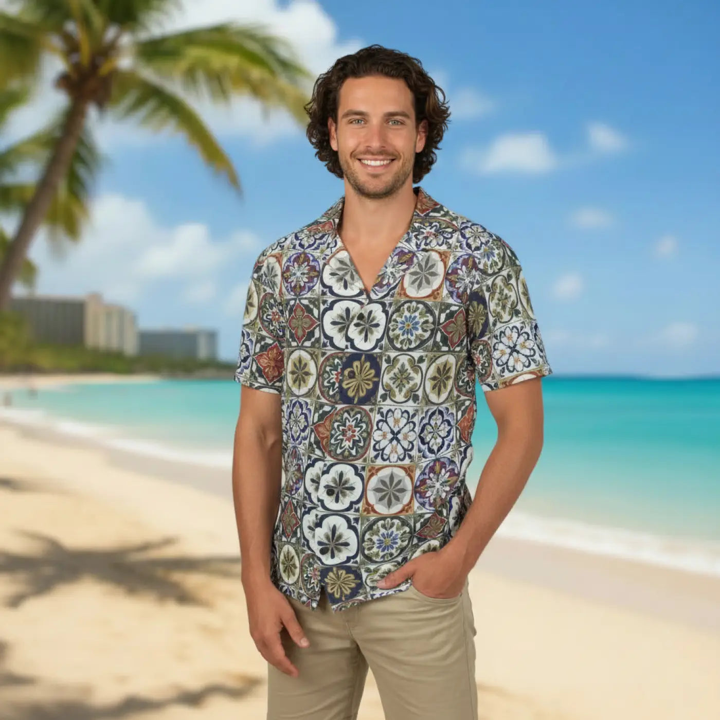 Hawaiian Camp Shirt – Tropical Energy Cotton - Dipaliz