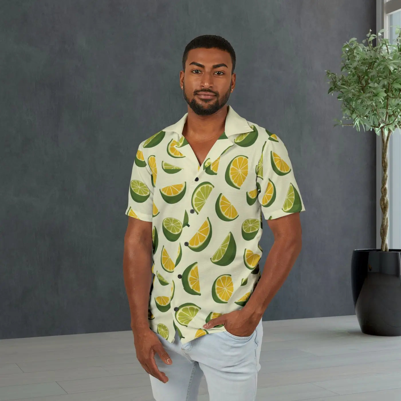 Tropical Citrus Camp Shirt – Summer Vacation - Dipaliz