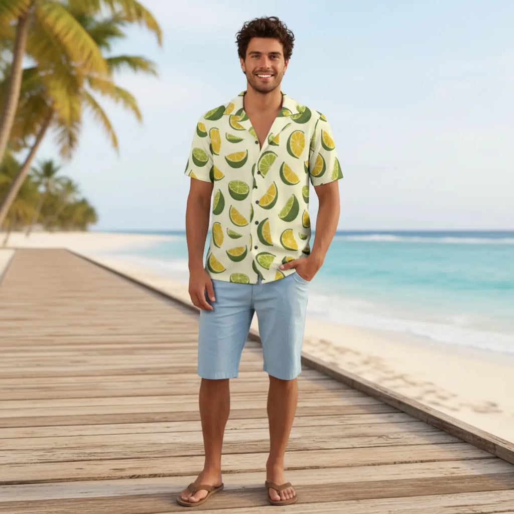 Tropical Citrus Camp Shirt – Summer Vacation - Dipaliz