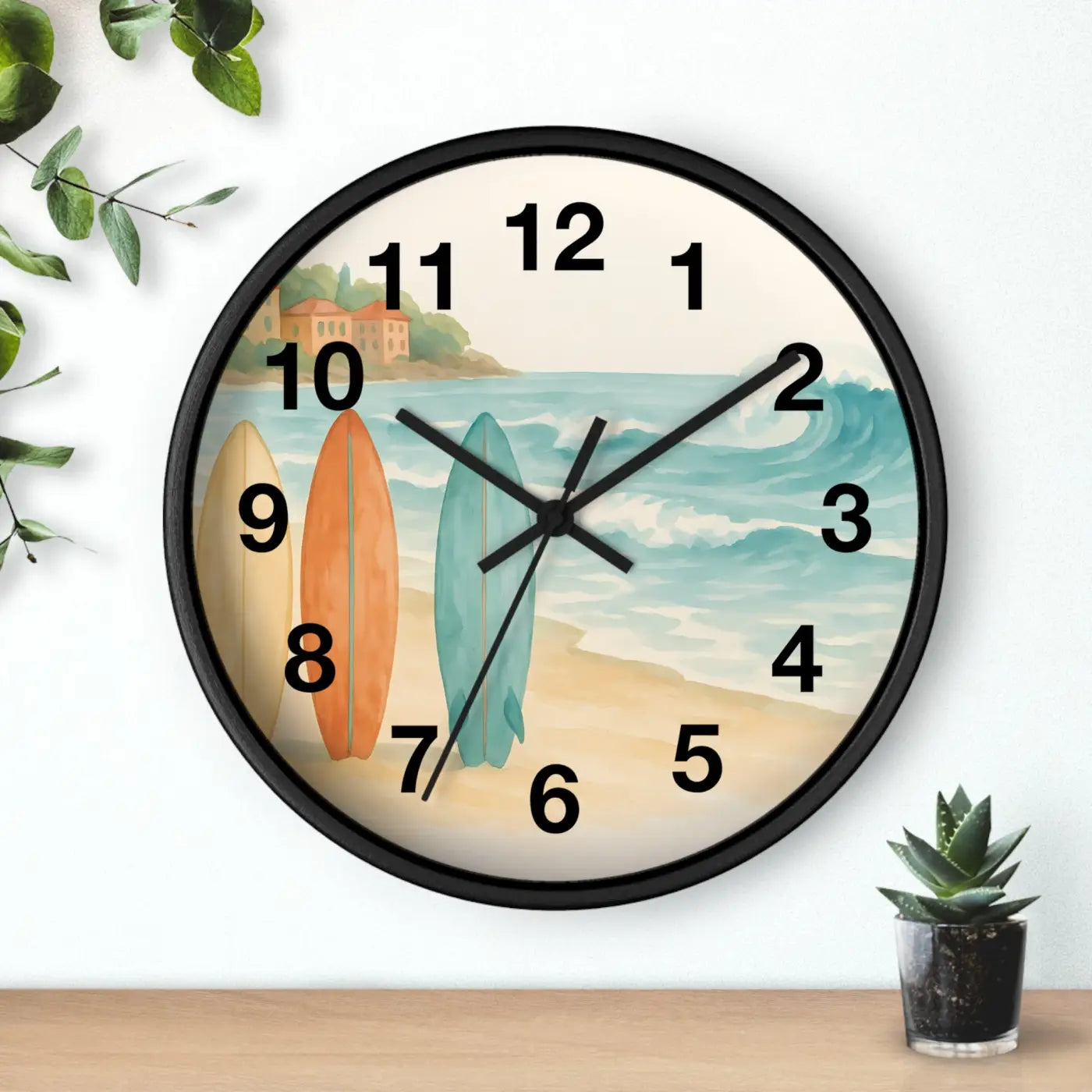 Vintage Surfboards – Wooden Wall Clock - Dipaliz